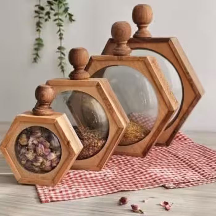 بانکه حبوبات چندضلعی در 4سایز