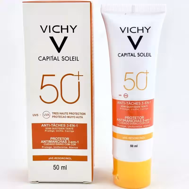 کرم ضد آفتاب رنگی جوانساز و ضد لک ویشی کاپیتال سولیل ویشی VICHY SPF50