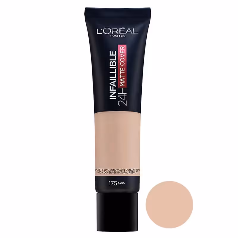 کرم پودر مات کاور اینفائیبل 24 ساعته لورال شماره 175(حجم 15 میلی لیتر)