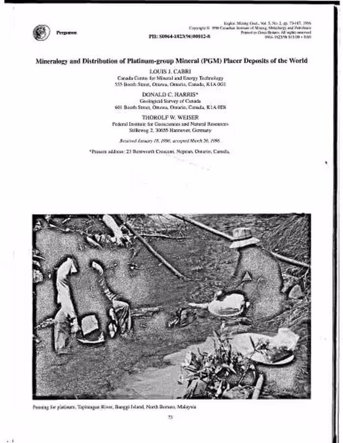 خرید و دانلود نسخه کامل کتاب Mineralogy and Distribution of Platinum-group Mineral (PGM) Placer Deposits of the World
