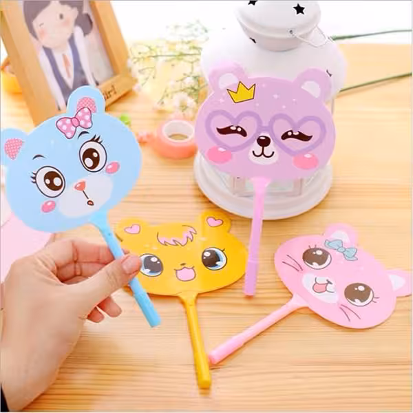خودکار جوهر آبی بادبزنی خرسی ملوس Cute Bear Pen with Blue Ink