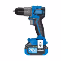 دریل پیچگوشتی شارژی چکشی براشلس 20 ولت نووا مدل 5524