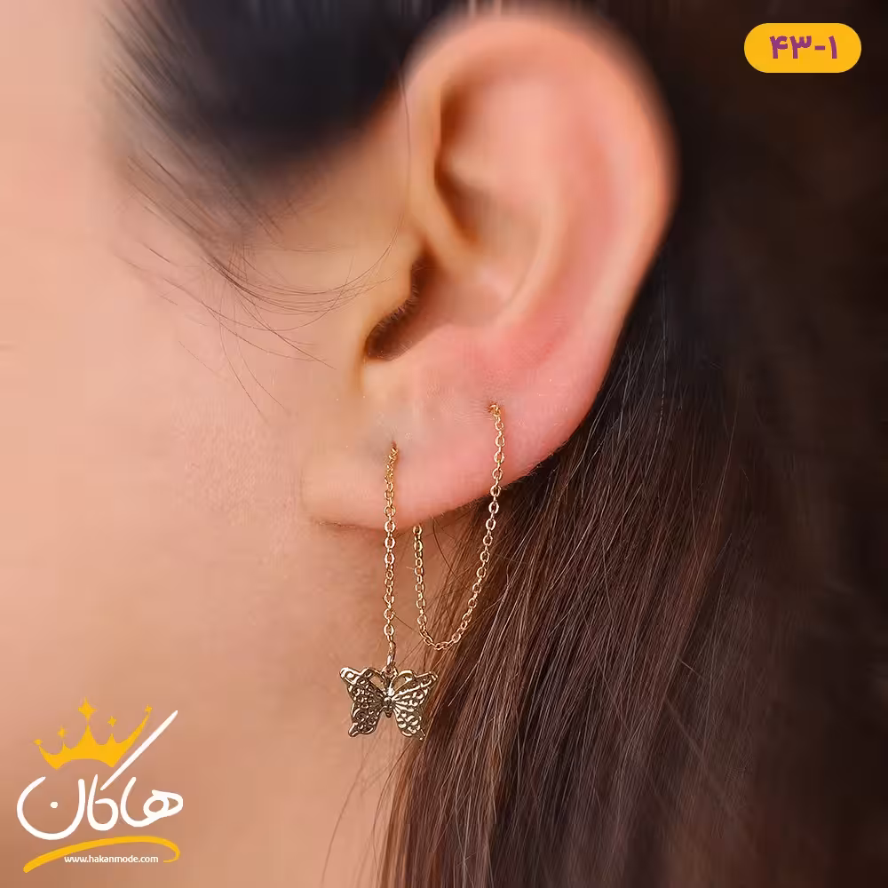 گوشواره بخیه ای پروانه | ysx 43/1