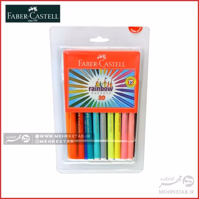 ماژیک 30 رنگ فابر کاستل مدل rainbow Faber castell 30 rainbow  colour marker