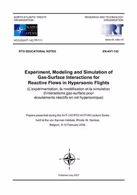 خرید و دانلود نسخه کامل کتاب Experiment, Modeling and Simulation of Gas-Surface Interactions for Reactive Flows in Hypersonic Flights