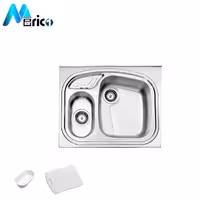 سینک استیل البرز کد 605 روکار دو لگنه