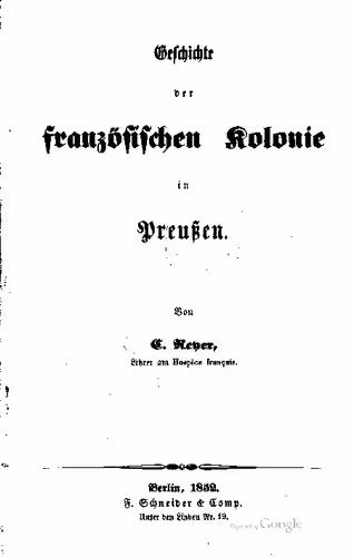 خرید و دانلود نسخه کامل کتاب Die Entwicklung der französischen Kolonie in Preußen