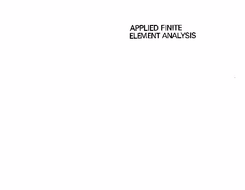 خرید و دانلود نسخه کامل کتاب Applied Finite Element Analysis
