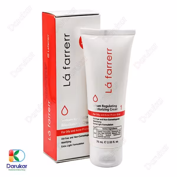کرم کنترل کننده چربی و آبرسان لافارر مناسب پوست چرب و مستعد آکنه