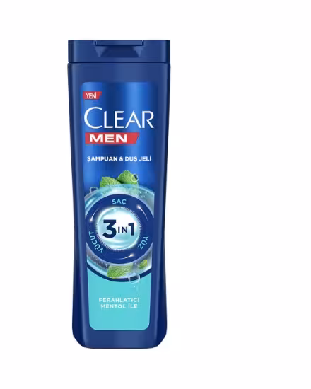 شامپو 3 در 1 سر و صورت و بدن نعنا کلیر 350 میل