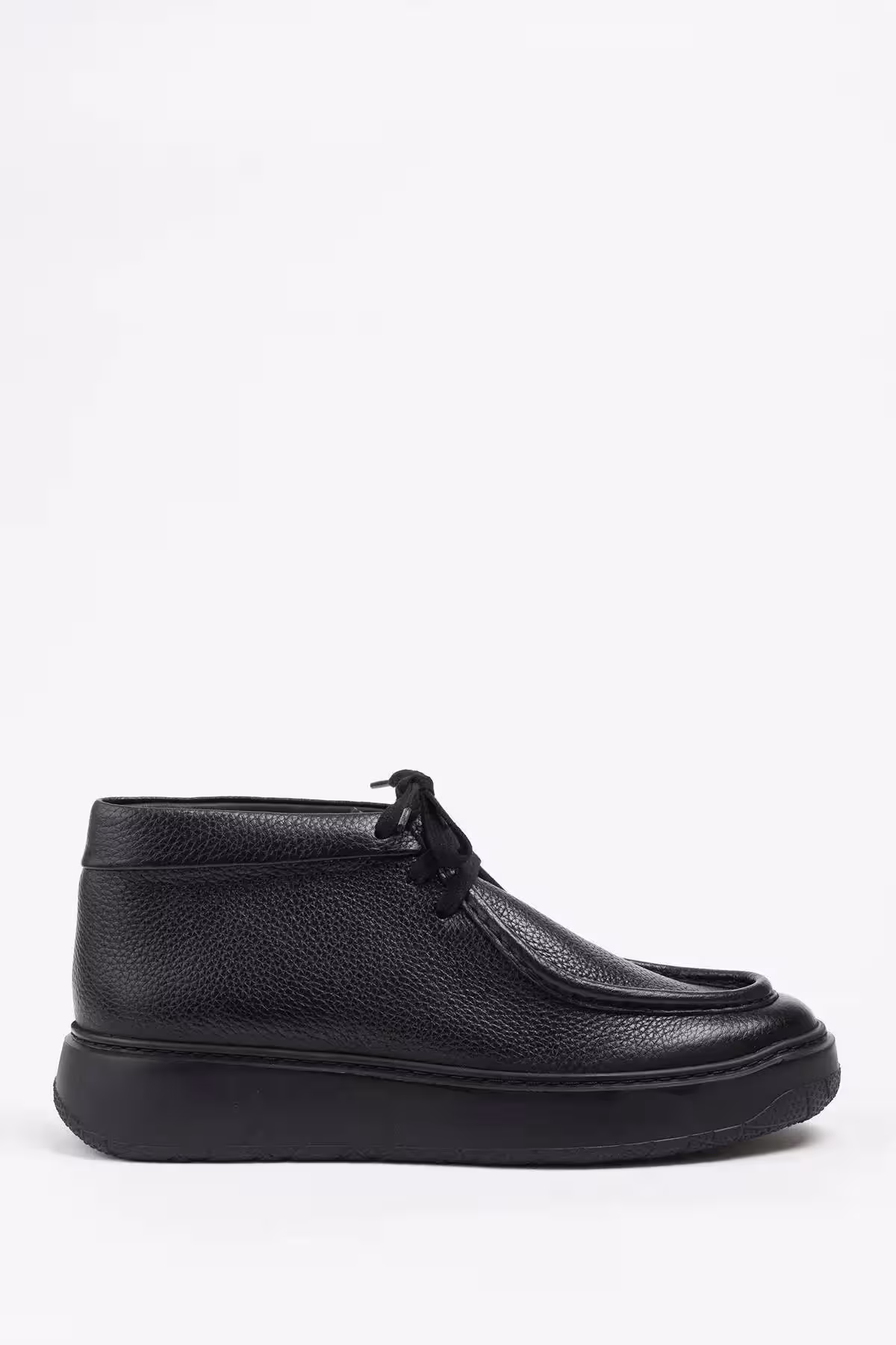 بوت مردانه آماده با کفی اووا سیاه ساخته شده از چرم طبیعی نارا برند Galliano Shoes – 7596