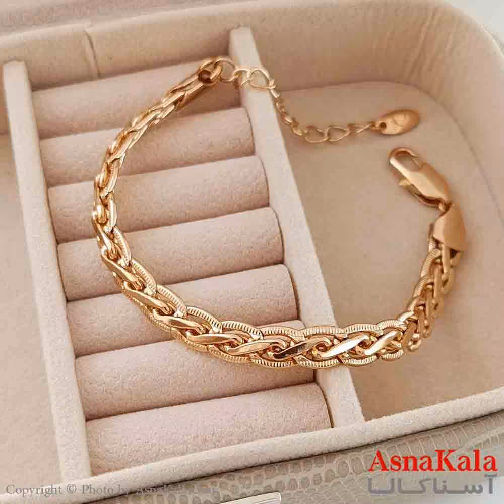 دستبند ژوپینگ طلایی کد DSB181480W