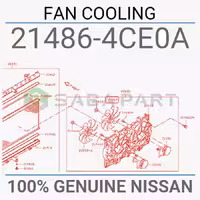 پروانه فن نیسان ایکس تریل – سمت راست – محصول اصلی