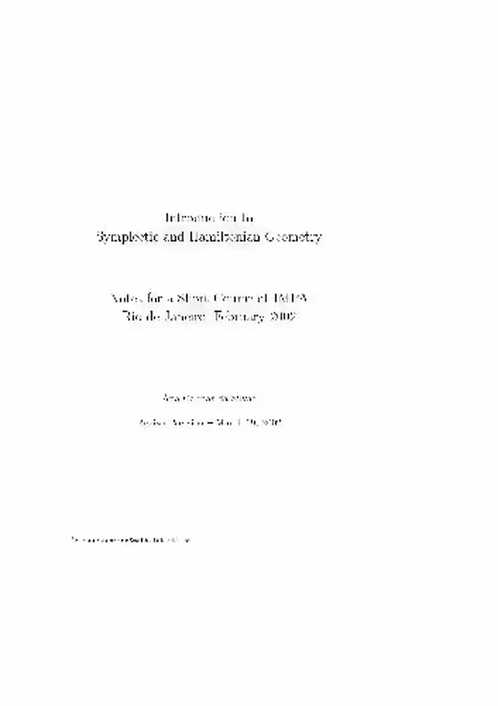 خرید و دانلود نسخه کامل کتاب Introduction to symplectic and Hamiltonian geometry