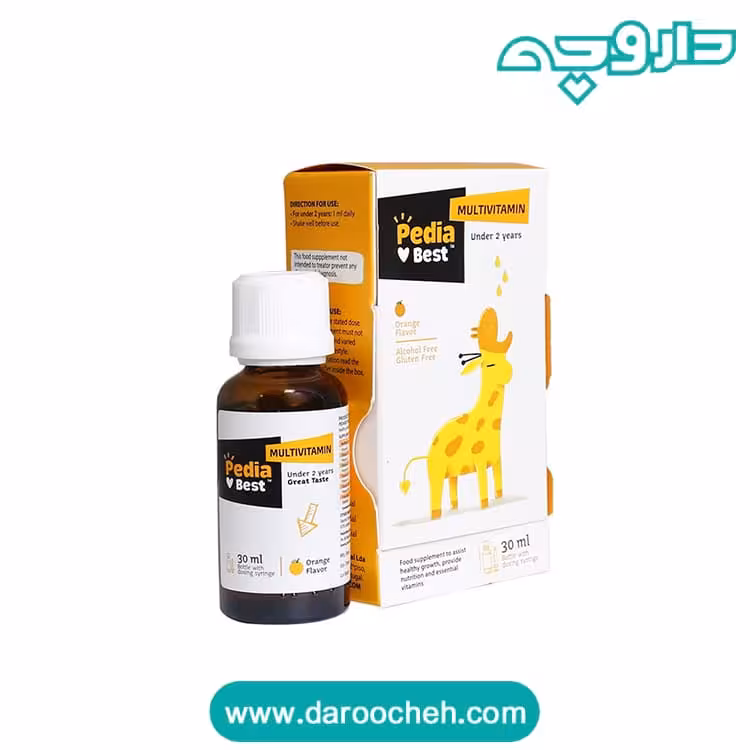 قطره مولتی ویتامین پدیابست با طعم پرتقال 30 میلی لیتر