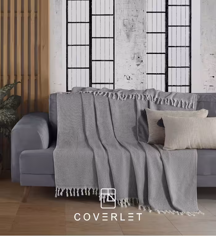 شال تخت و مبل رنگ طوسی تیره مدل Ratina