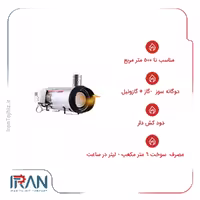 جت‌هیتر دوگانه سوز دودکش‌دار نیرو تهویه البرز مدل QED-110