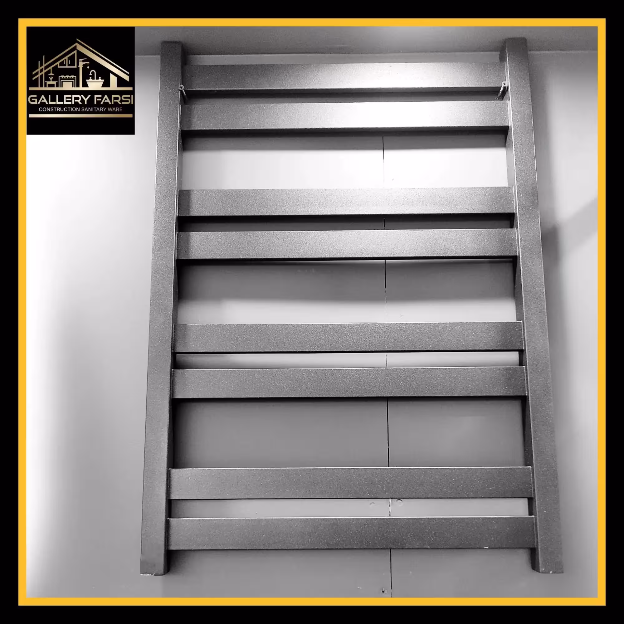 رادیاتور حوله خشک کن سایز 75*50 مشکی مات فلت استیل304