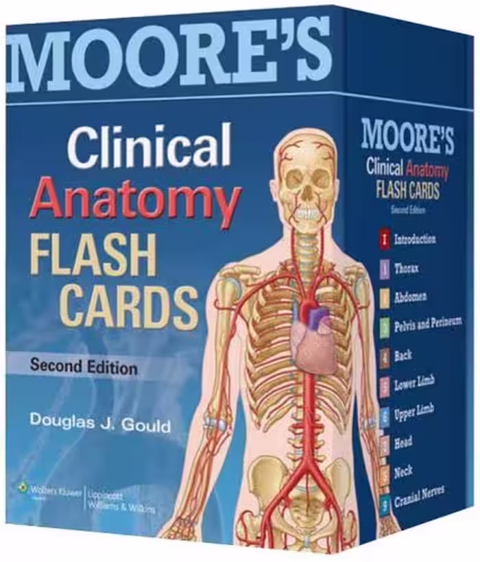 خرید و دانلود نسخه کامل کتاب Moore’s Clinical Anatomy Flash Cards