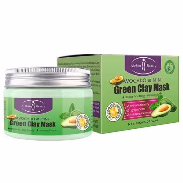 ماسک گچی آووکادو و نعناع ایچون بیوتی مدل کاسه ای