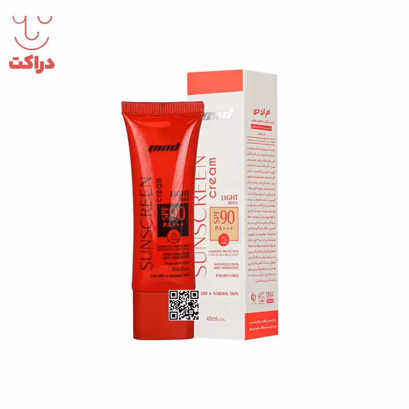 کرم ضد آفتاب spf 90 بژ روشن پوست خشک و معمولی