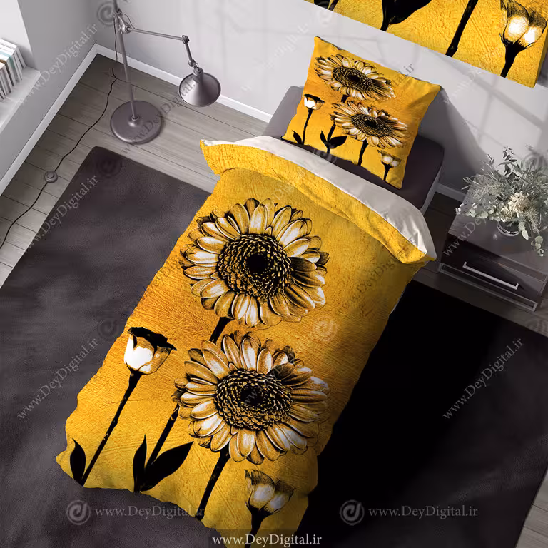 روتختی یکنفره اسپرت طرح آفتابگردون PK-5385