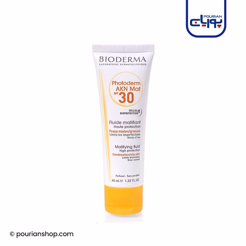 کرم ضدآفتاب فتودرم آکنه مت بایودرما مناسب پوست چرب و مختلط _ Bioderma Photoderm Matifying Fluid AKN Mat Spf30 Combination Oily Skin 40ml