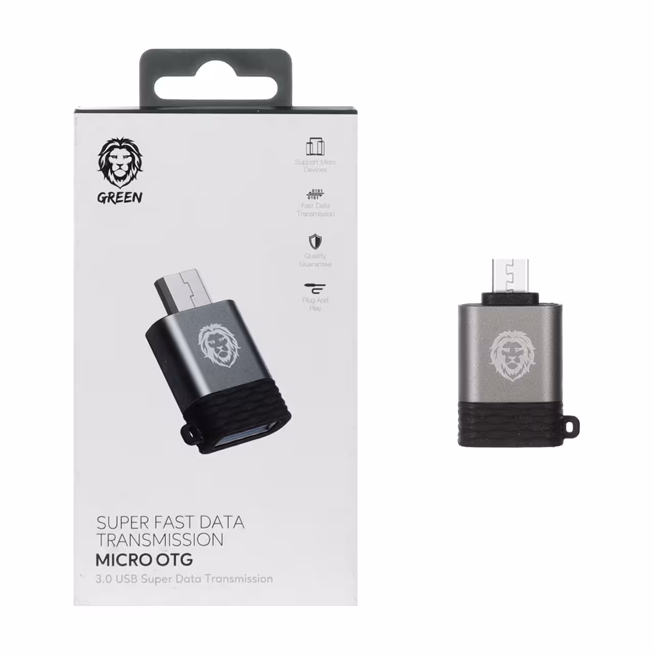 تبدیل Green Lion MicroUSB TO USB مدل GNMSFDT - خاکستری