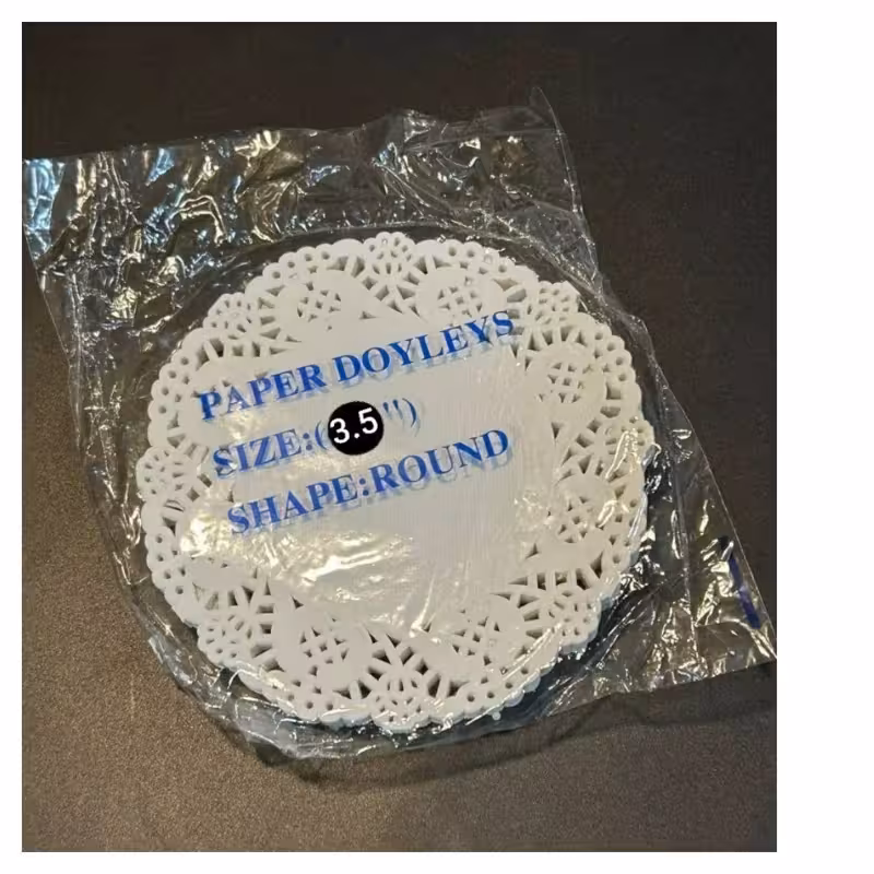 دستمال گیپور گرد سه و نیم اینچ صدتایی