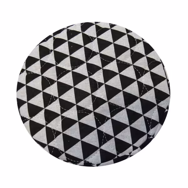 لینوود دم کنی طرح مثلثی سفید-مشکی متوسط