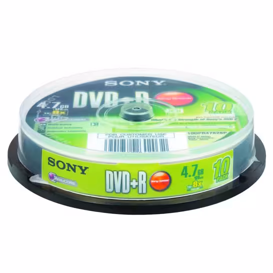 پک 10 تایی دی وی دی سونی مدل 10DPR47