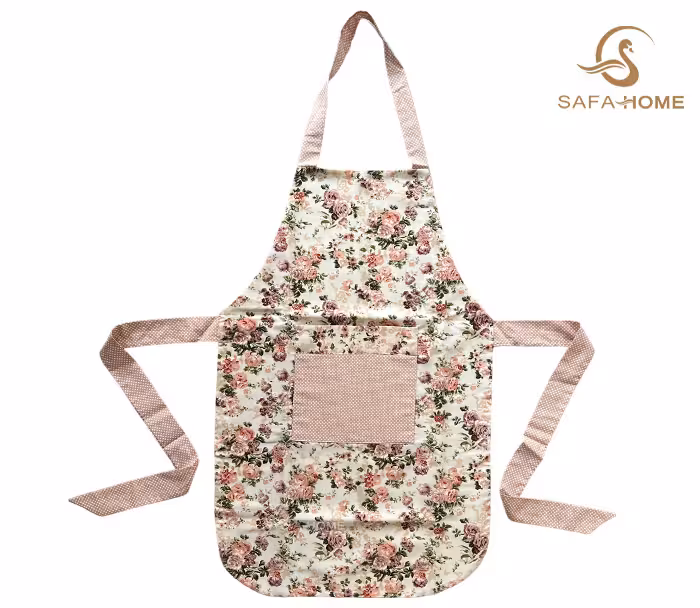 پیشبند دست دوز صفاهوم طرح گلدار کرم