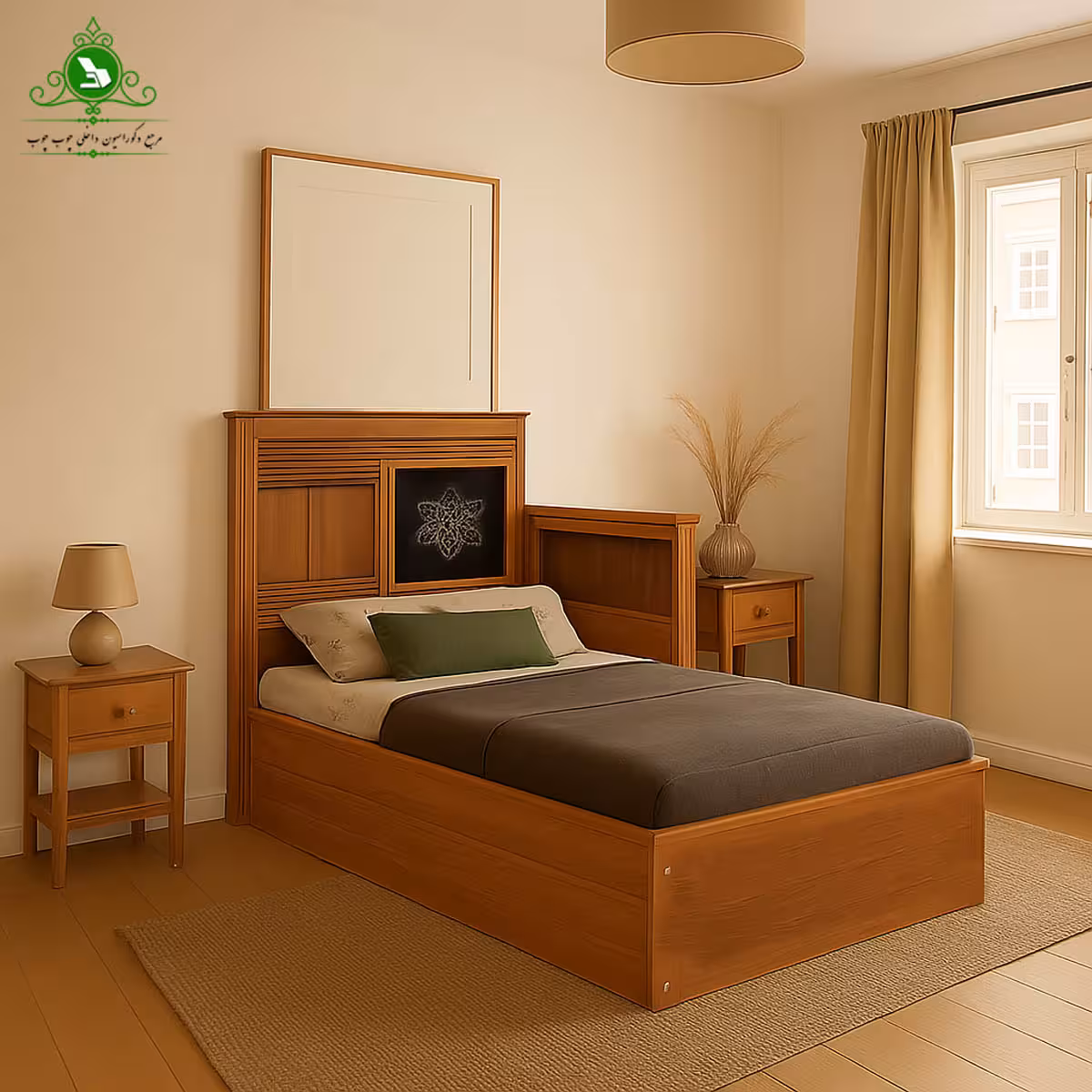 تخت خواب یک و نیم نفره مدل هیلتون عرض 120