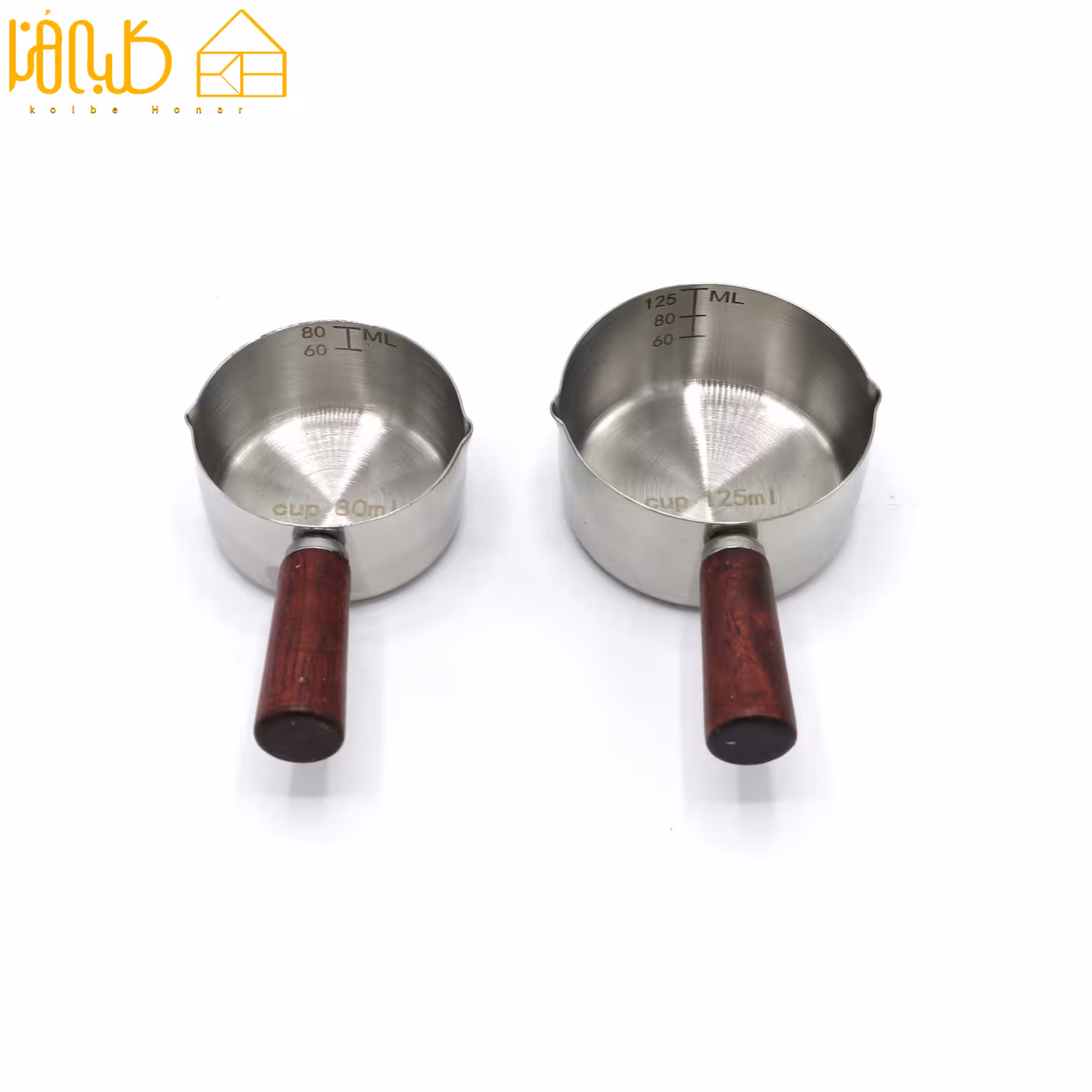 سس خوری استیل دسته چوبی