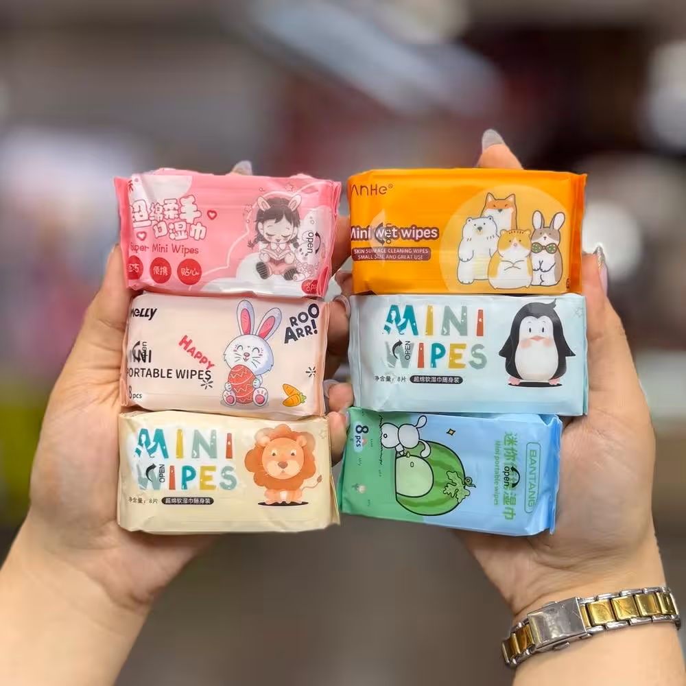 دستمال مرطوب جیبی فانتزی