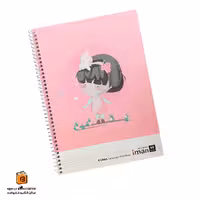 دفتر 40 برگ چهارخط زبان صورتی ایمان (iman)