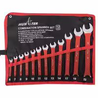 آچار یک سر تخت یک سر رینگی هانتر کد HN-12 مجموعه 12عددی | کالا مکس
