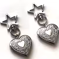 جاکلیدی و آویز کیف لاکت قلبی