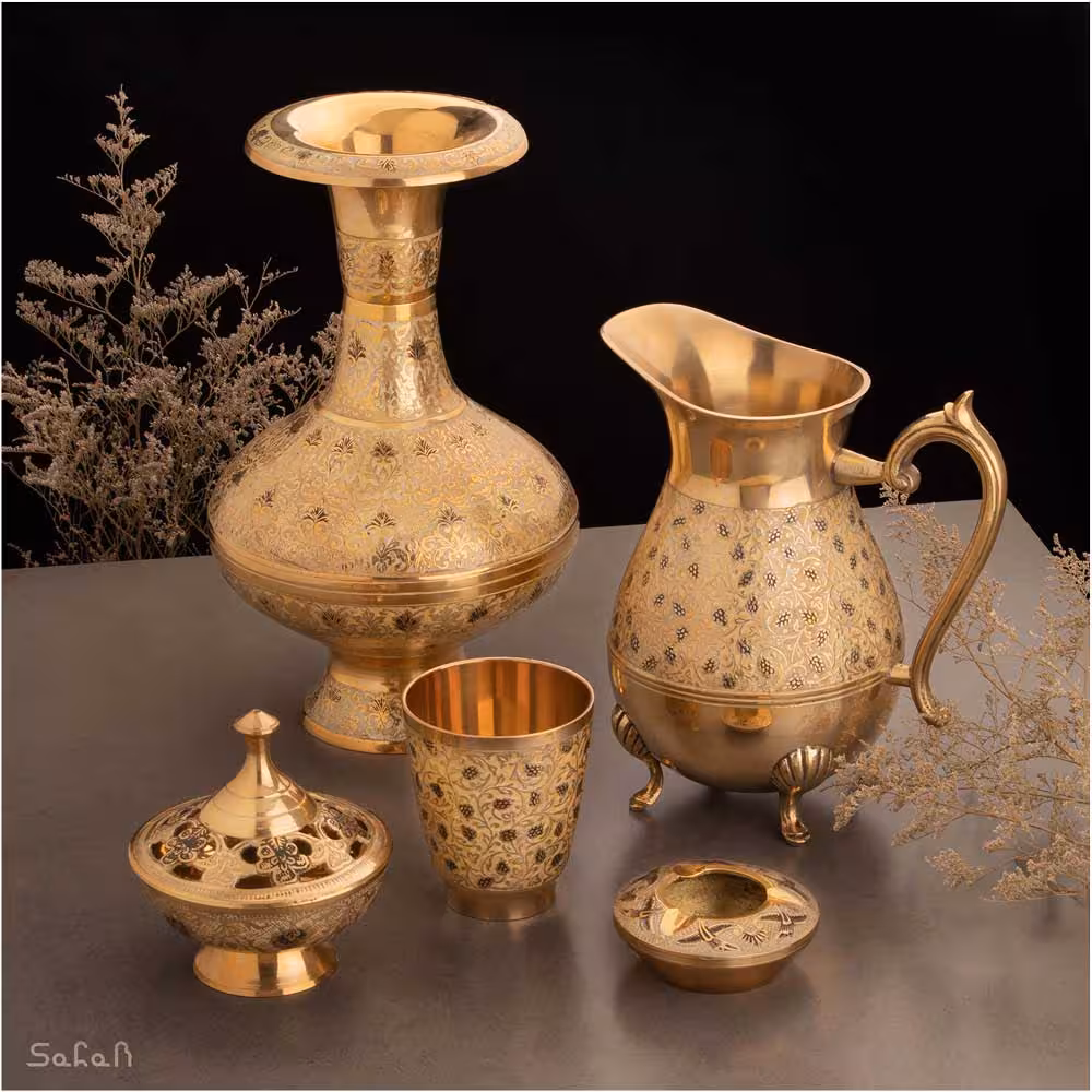 ست پذیرایی برنجی میناکاری کد 274