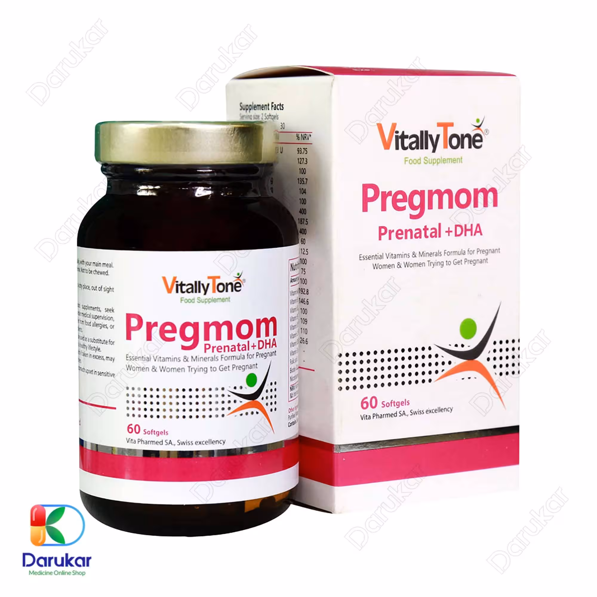 سافت ژل پرگمام ویتالی تون 60 عدد