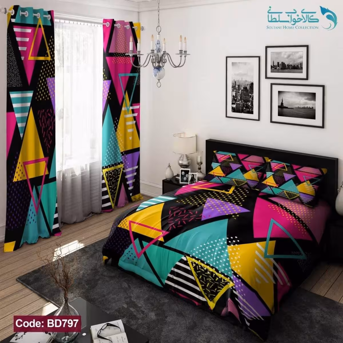 روتختی طرح مثلث دو نفره کد BD797