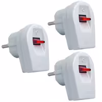 دوشاخه برق ایمان شرق مدل کلید دار کد 2in1 بسته 3 عددی | کالا مکس