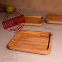 NICE WOOD نایس وود  چوب بشقاب مربع سایز 3  NICEWOOD-203