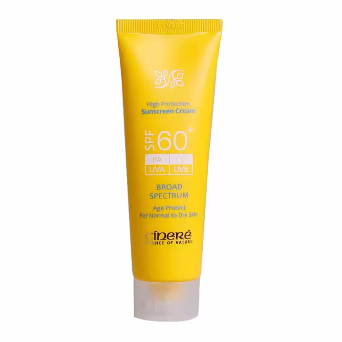 کرم ضد آفتاب +SPF60 بدون رنگ مناسب پوست خشک سینره | 50ml