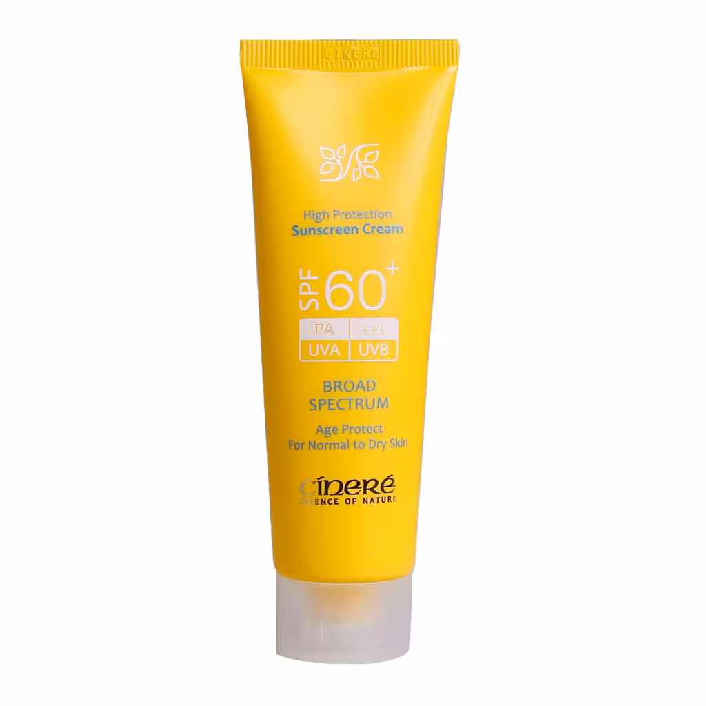 کرم ضد آفتاب +SPF60 بدون رنگ مناسب پوست خشک سینره | 50ml