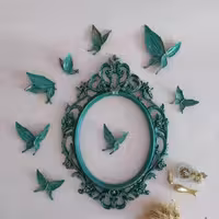 قاب آینه کوچک مینی ایکیا به همراه 7عدد پروانه