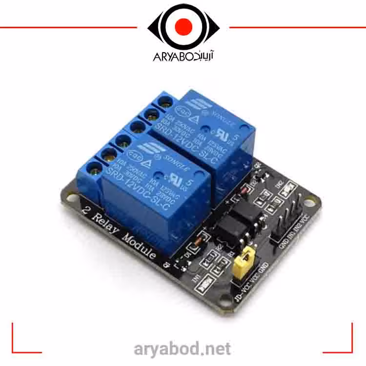 برد رله 12ولت دو کانال