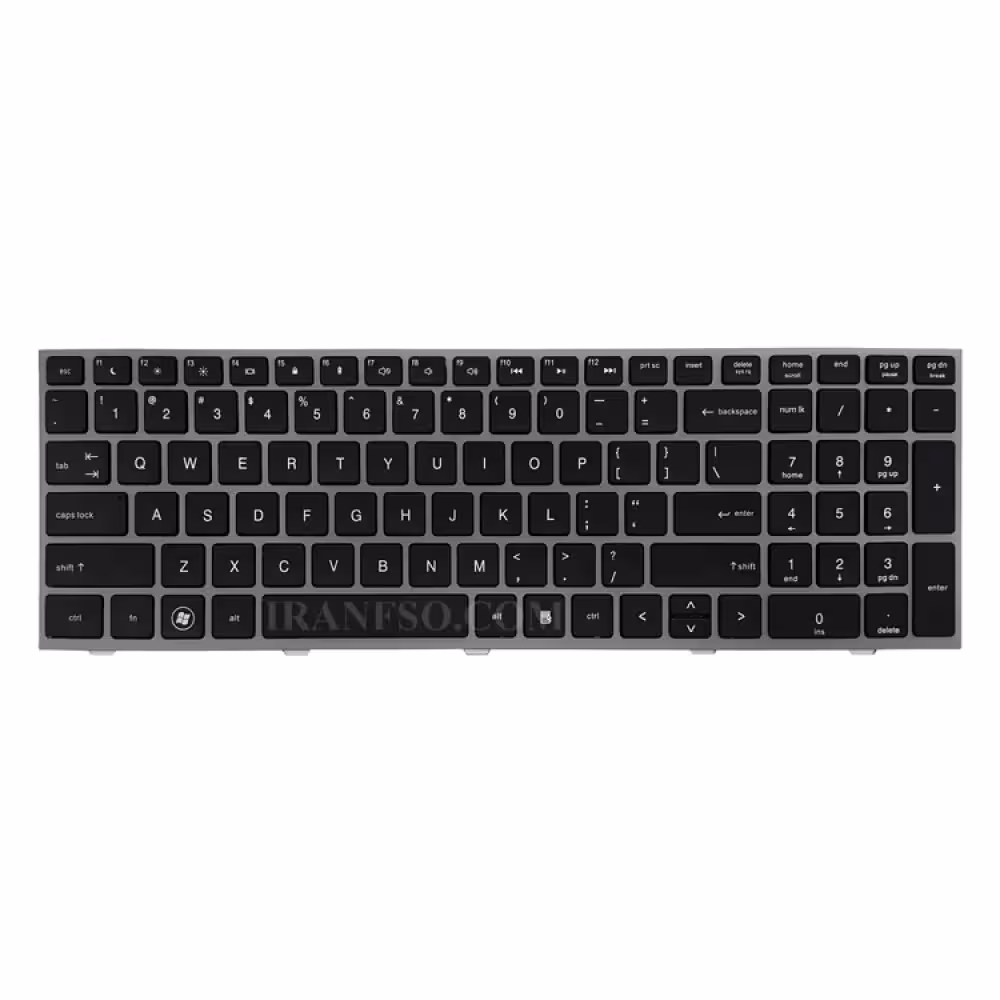کیبرد لپ تاپ اچ پی ProBook 4540 مشکی-با فریم نوک مدادی