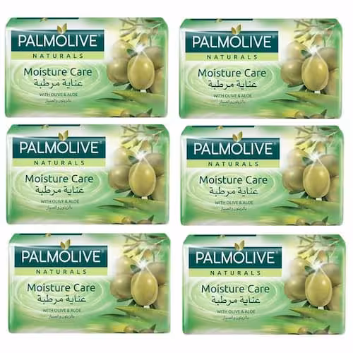 صابون پالمولیو 170 گرم عصاره آلوئه ورا و روغن زیتون – باکس 6 عددی – Palmolive soap moisture care