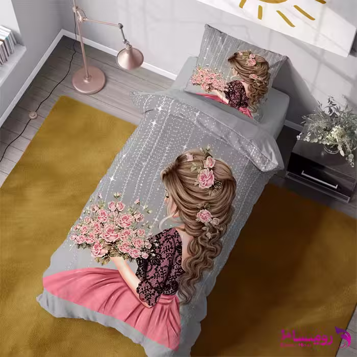 قیمت و خرید روتختی طرح پرنسس صورتی یک نفره برند دکو کد Bd769-red